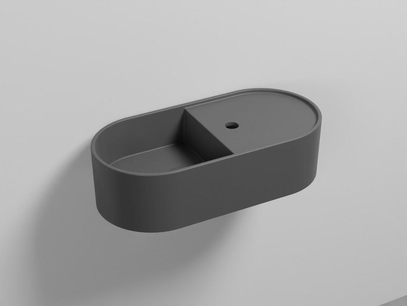 # LAVABO LES PETITES OVALE 60 MONOFORO - CIELO installazione sia sospesa che da appoggio per bagno