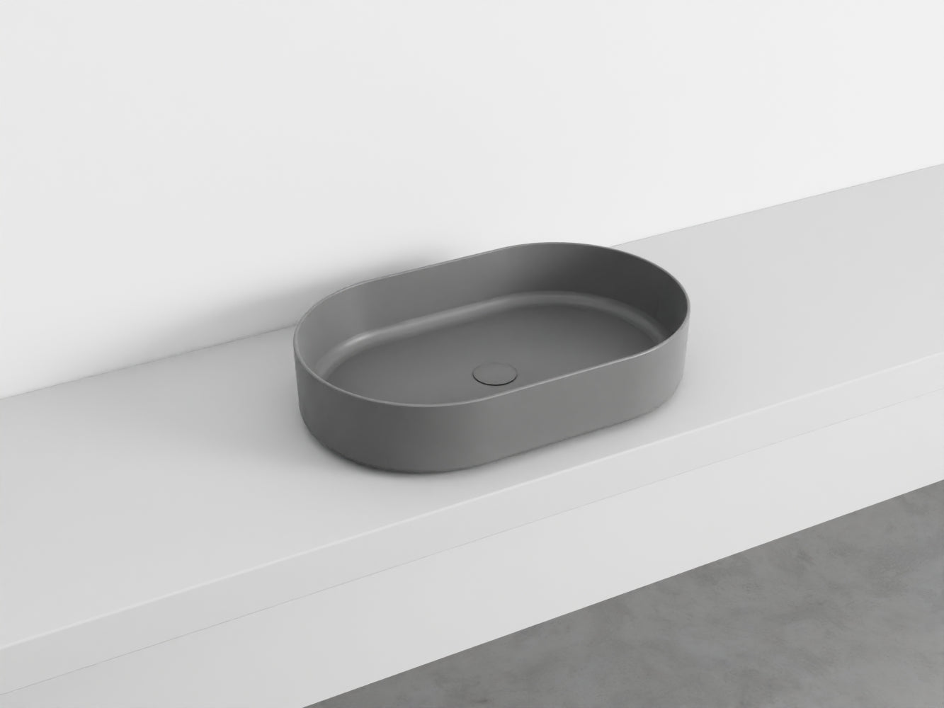 # LAVABO OVALE da APPOGGIO SHUI COMFORT - CIELO lavandino in ceramica per bagno