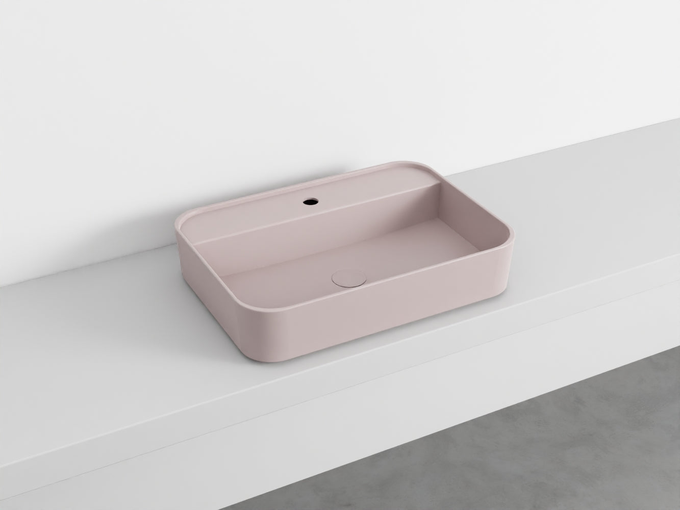 # LAVABO RETTANGOLARE da APPOGGIO MONOFORO SHUI COMFORT - CIELO lavandino sanitari in ceramica per bagno