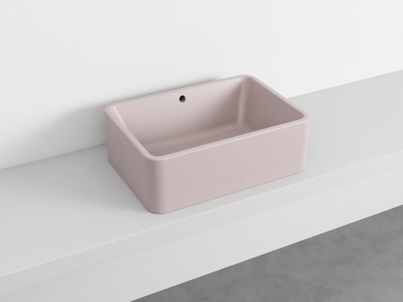# LAVABO RETTANGOLARE da APPOGGIO 60x20H SHUI COMFORT - CIELO lavandino in ceramica per bagno