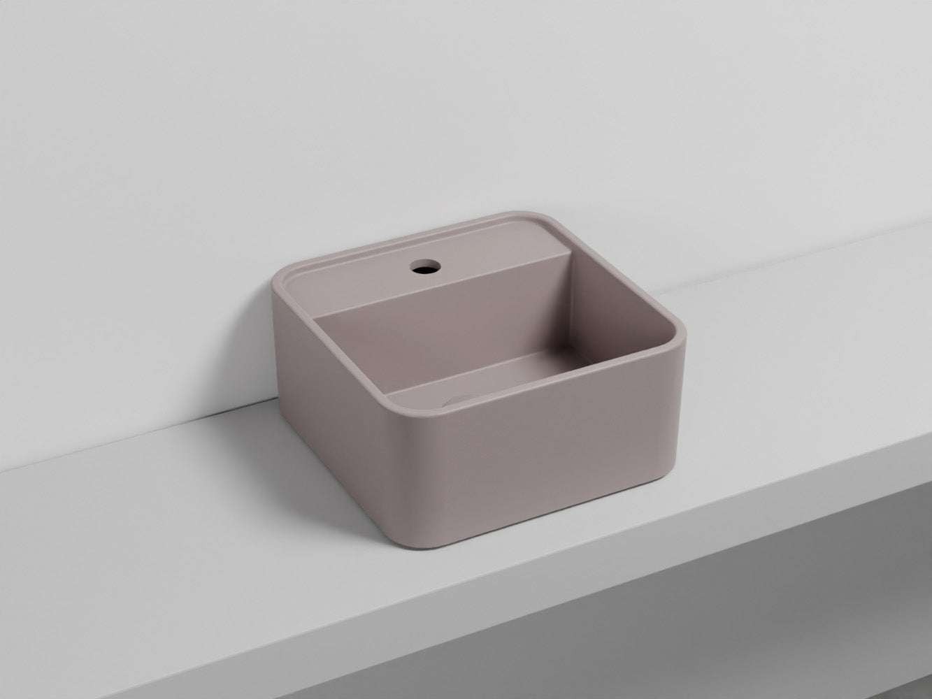 # LAVABO LES PETITES QUADRATO MONOFORO 35 - CIELO lavandino per bagno da appoggio