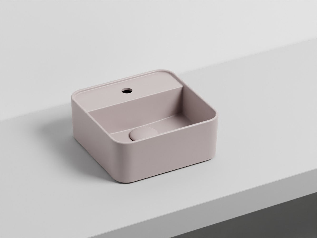 # LAVABO LES PETITES QUADRATO MONOFORO 28 - CIELO lavandino bagno da appoggio compatto