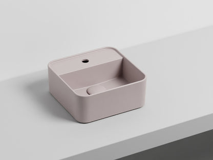 # LAVABO LES PETITES QUADRATO MONOFORO 28 - CIELO lavandino bagno da appoggio compatto