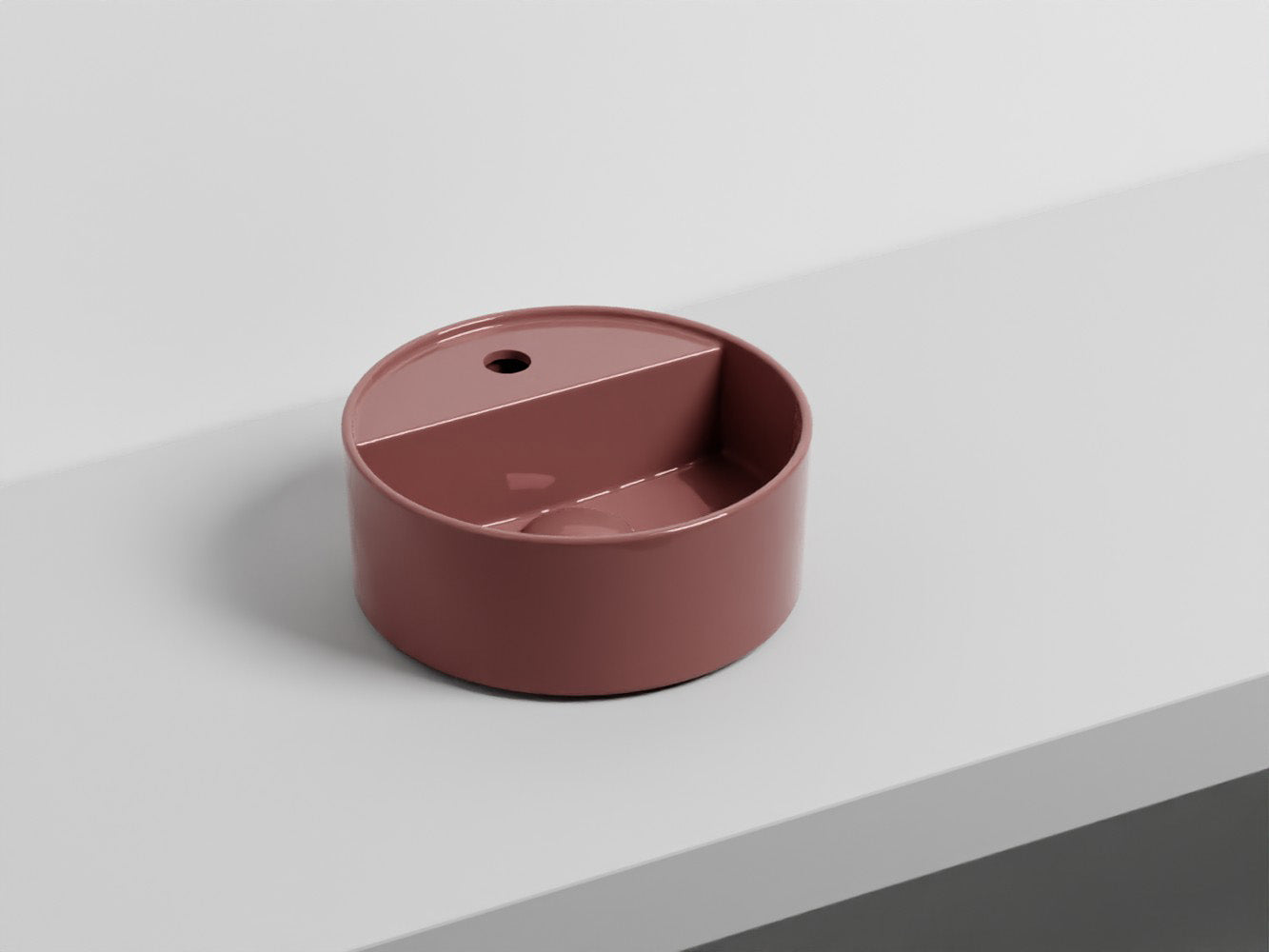 # LAVABO LES PETITES TONDO MONOFORO 28 - CIELO lavandino compatto dalla forma perfettamente tonda