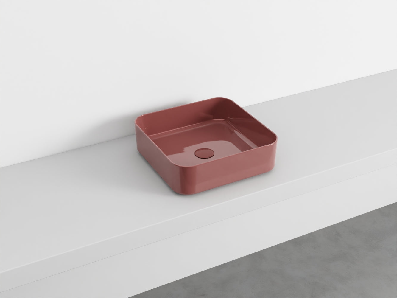 # LAVABO QUADRATO da APPOGGIO SHUI COMFORT - CIELO lavandino per bagno in ceramica