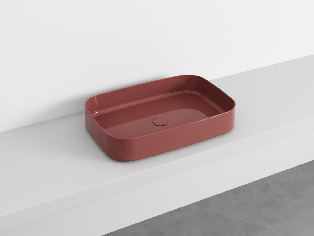 # LAVABO RETTANGOLARE da APPOGGIO SHUI COMFORT - CIELO lavandino in ceramica per bagno