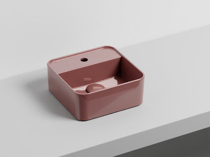 # LAVABO LES PETITES QUADRATO MONOFORO 28 - CIELO lavandino bagno da appoggio compatto