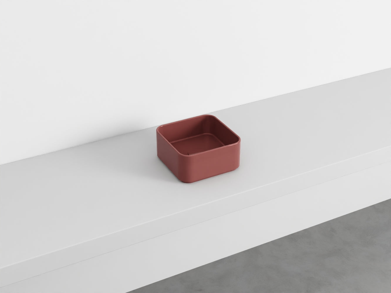 # LAVABO QUADRATO da APPOGGIO MINIMO - CIELO lavandino in ceramica per bagno