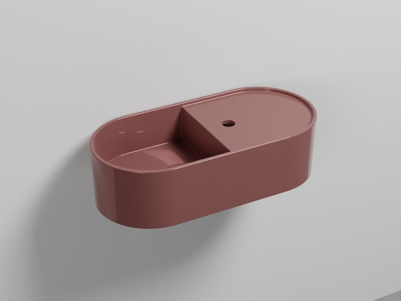 # LAVABO LES PETITES OVALE 60 MONOFORO - CIELO installazione sia sospesa che da appoggio per bagno