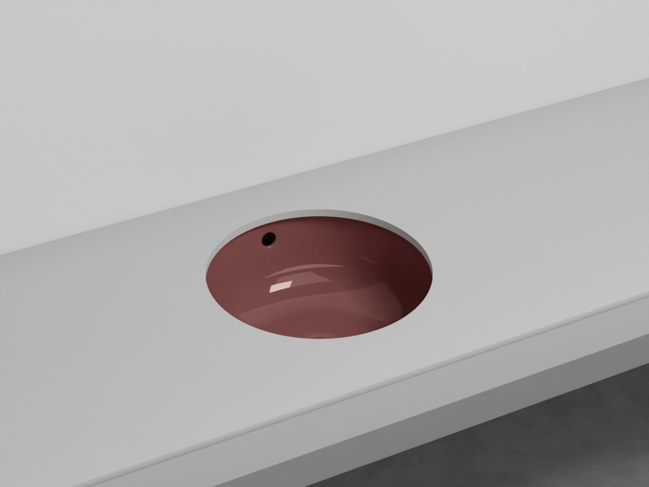 # LAVABO TONDO SOTTOPIANO ENJOY - CIELO facilita la pulizia e amplia la superficie del piano