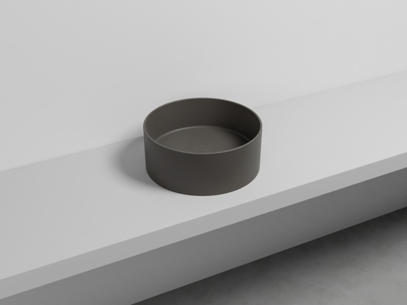 # LAVABO TONDO DA APPOGGIO THEO - CIELO in ceramica di alta qualità made in Italy per il tuo bagno