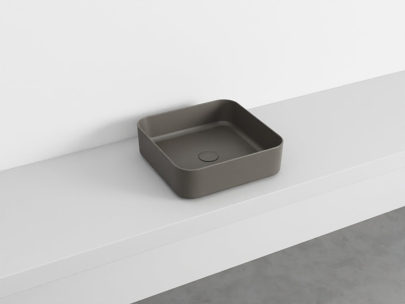 # LAVABO QUADRATO da APPOGGIO SHUI COMFORT - CIELO lavandino per bagno in ceramica