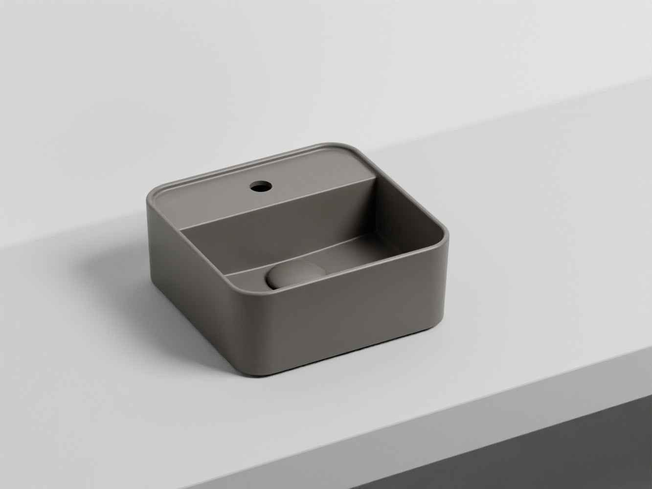 # LAVABO LES PETITES QUADRATO MONOFORO 28 - CIELO lavandino bagno da appoggio compatto