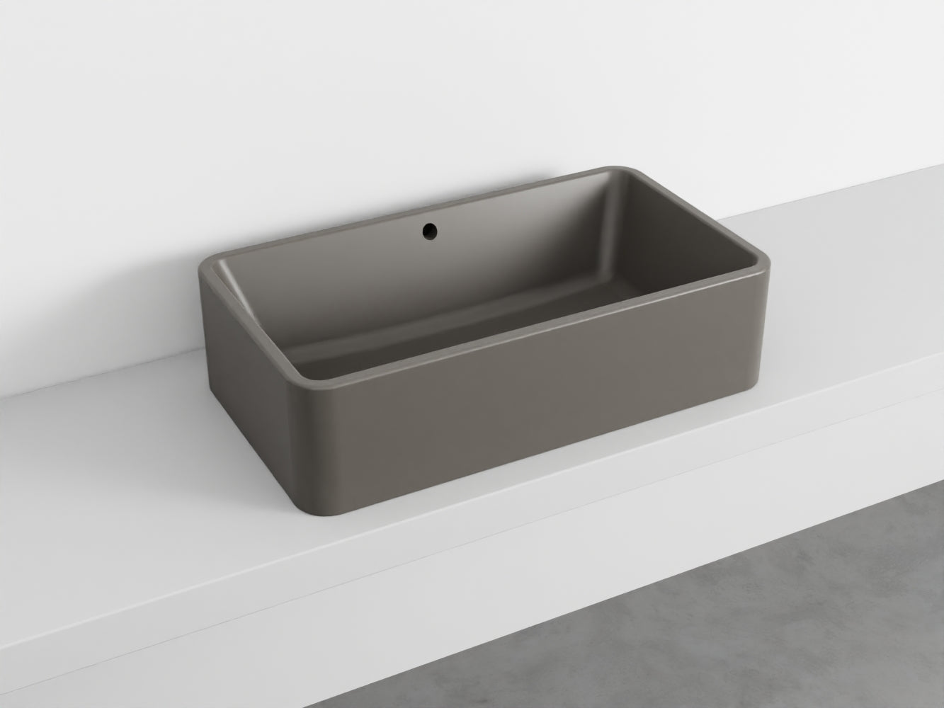 # LAVABO RETTANGOLARE da APPOGGIO 75x20H SHUI COMFORT - CIELO lavandino in ceramica per bagno