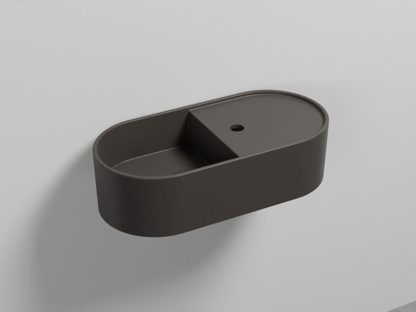 # LAVABO LES PETITES OVALE 60 MONOFORO - CIELO installazione sia sospesa che da appoggio per bagno