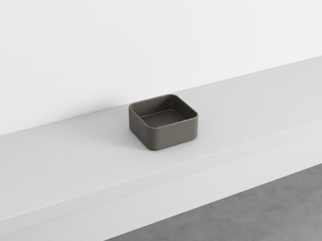 # LAVABO QUADRATO da APPOGGIO MINIMO - CIELO lavandino in ceramica per bagno