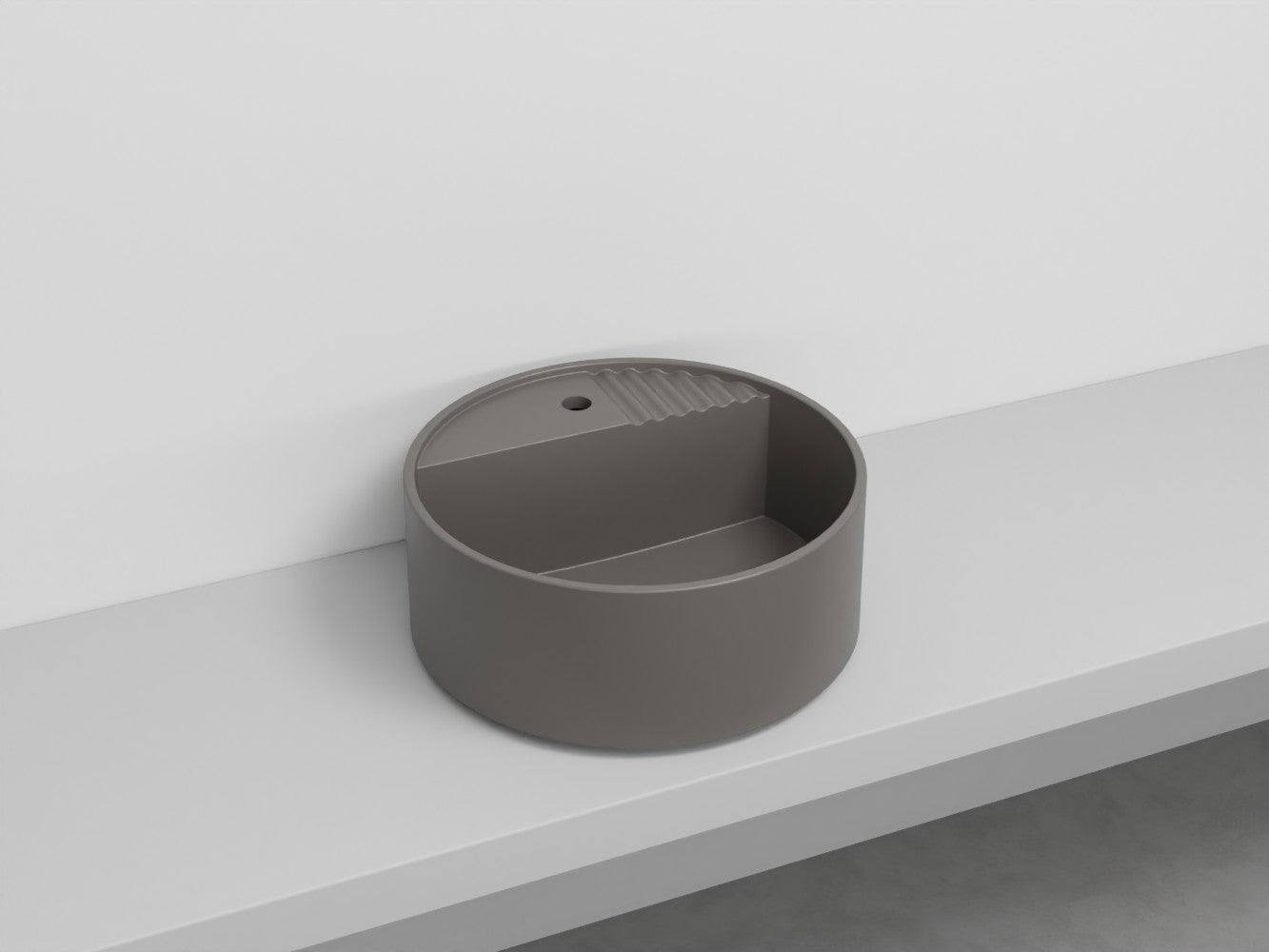 # LAVABO TONDO MONOFORO TIBERINO ARCADIA in ceramica - CIELO lavandino per bagno