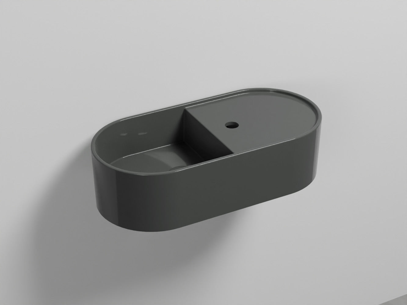 # LAVABO LES PETITES OVALE 60 MONOFORO - CIELO installazione sia sospesa che da appoggio per bagno