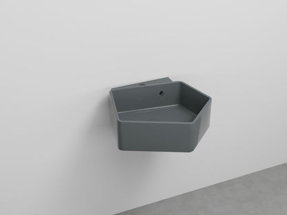 # LAVABO SOSPESO KANTO con TROPPOPIENO da 50cm - CIELO in ceramica compatto ed elegante per bagni moderni Made in Italy