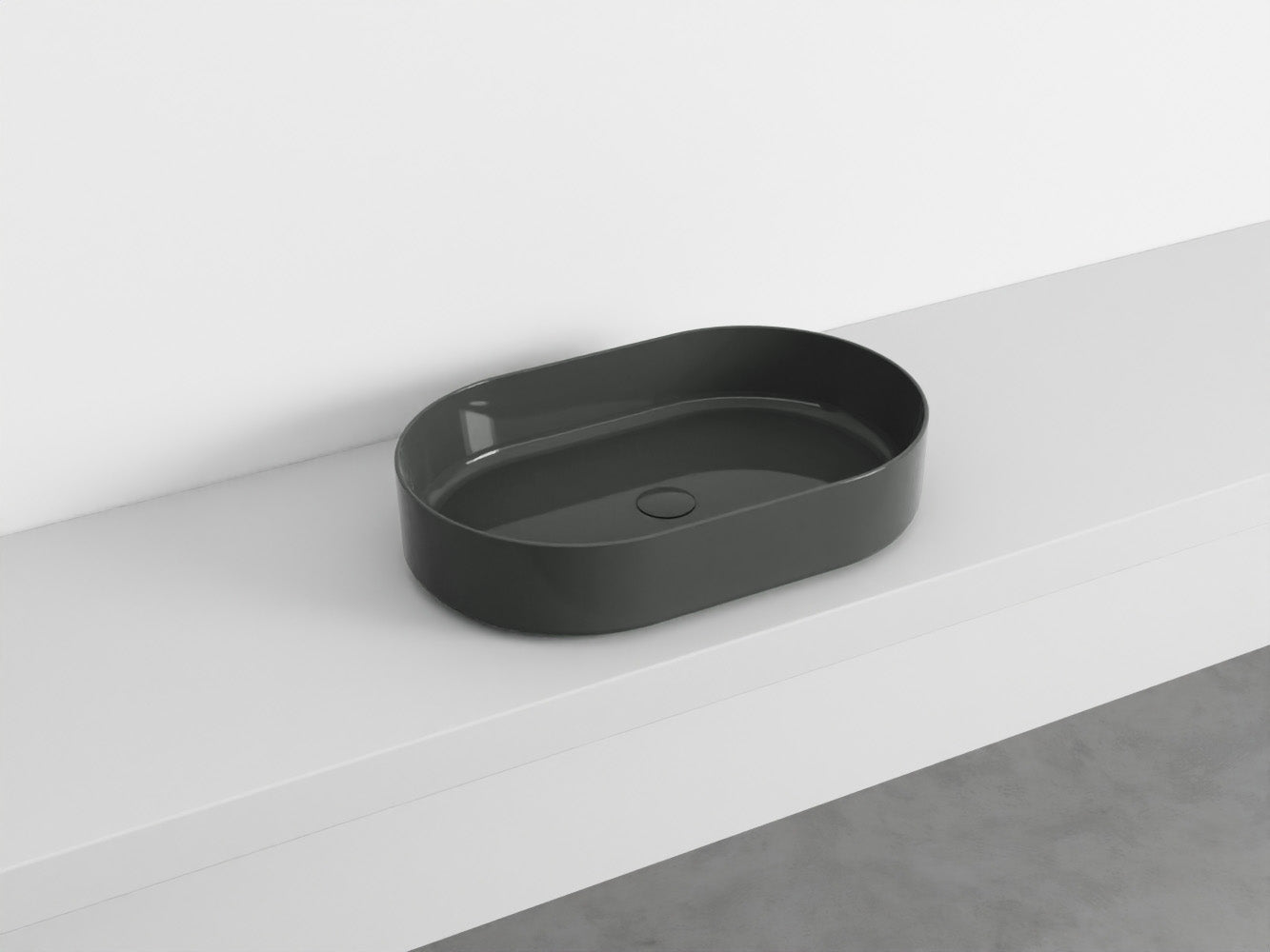 # LAVABO OVALE da APPOGGIO SHUI COMFORT - CIELO lavandino in ceramica per bagno