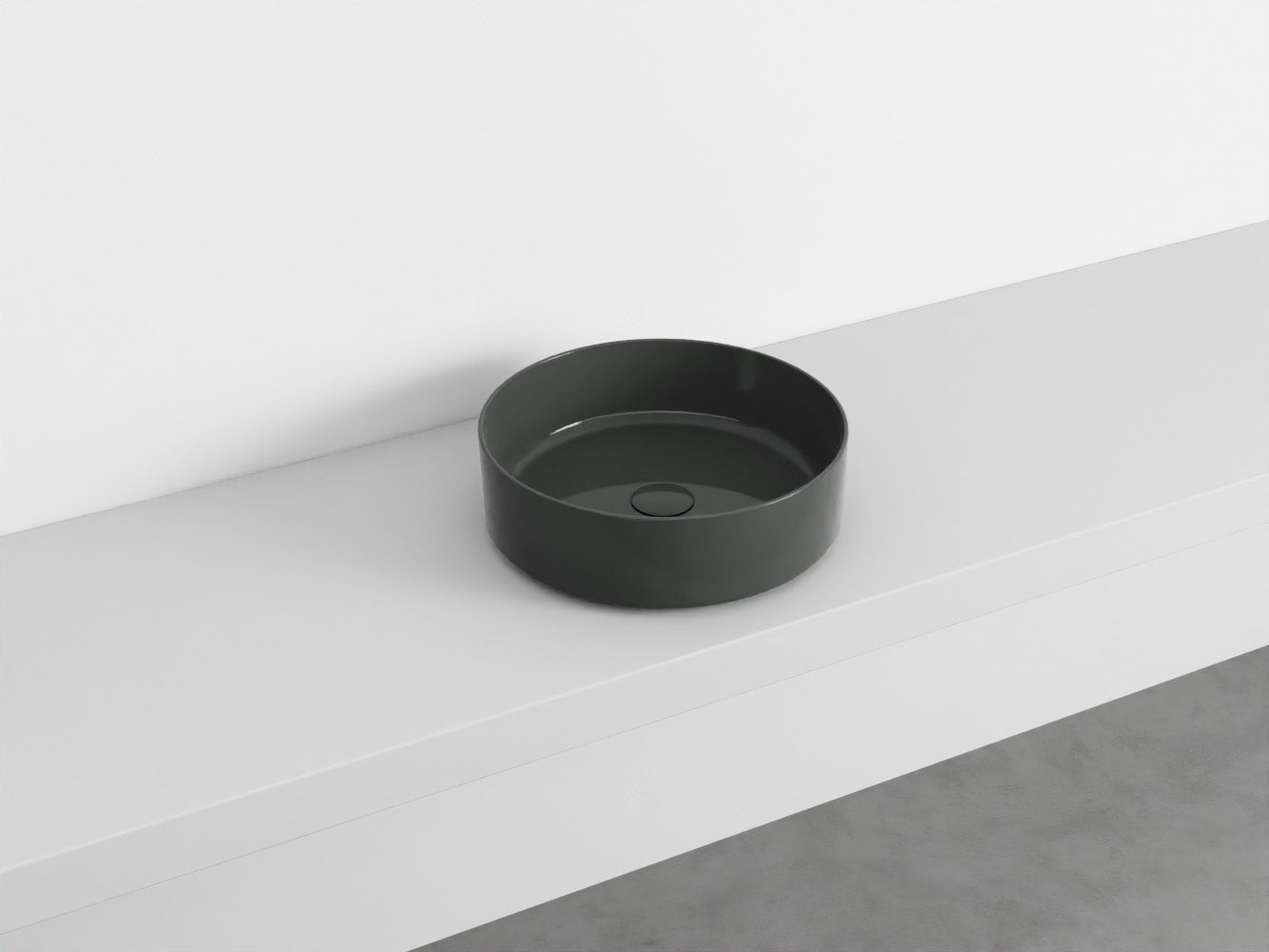 # LAVABO TONDO da APPOGGIO SHUI COMFORT - CIELO lavandino per bagno Made in Italy
