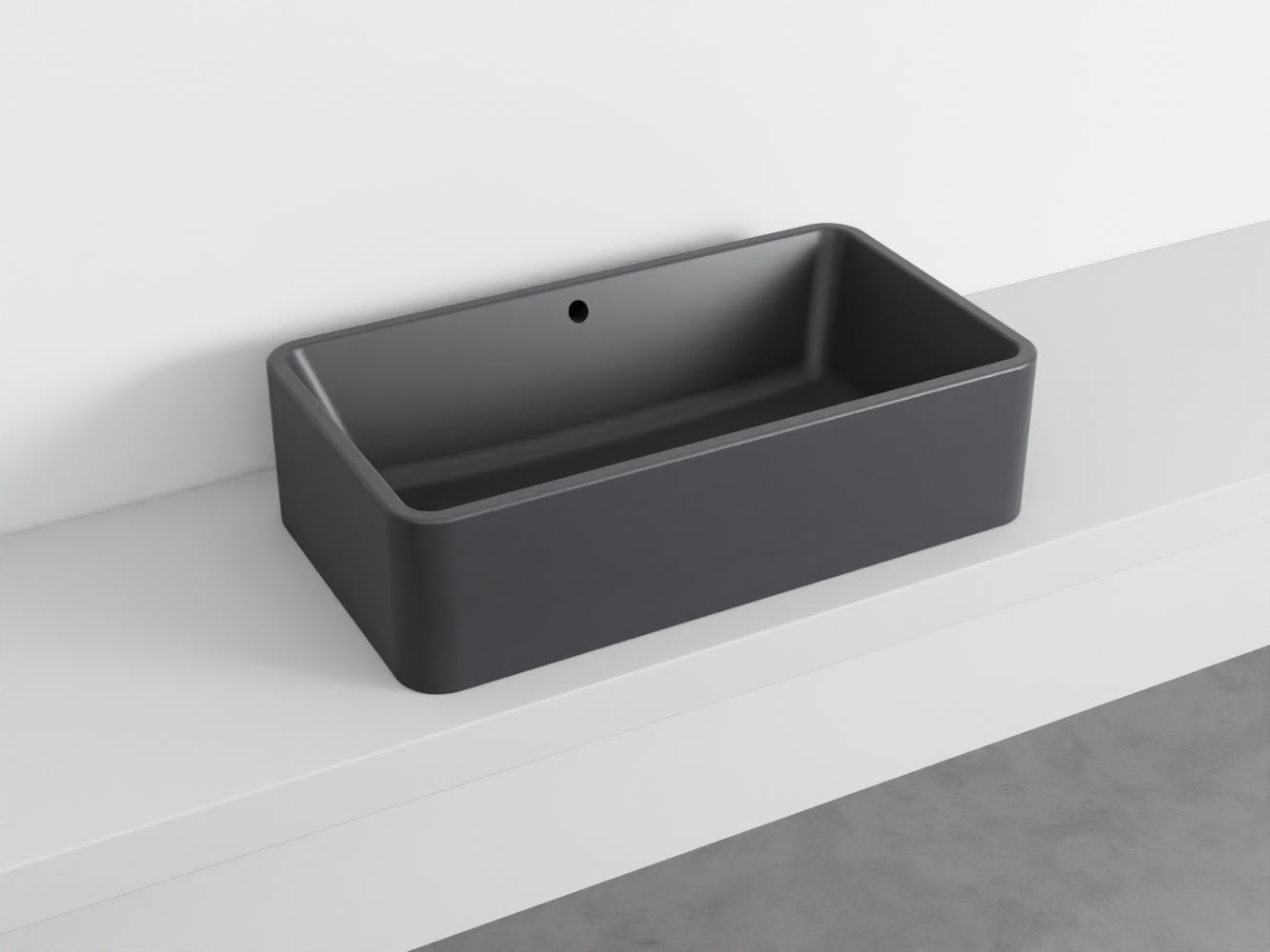 # LAVABO RETTANGOLARE da APPOGGIO 75x20H SHUI COMFORT - CIELO lavandino in ceramica per bagno