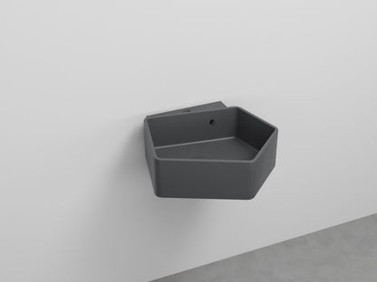 # LAVABO SOSPESO KANTO con TROPPOPIENO da 50cm - CIELO in ceramica compatto ed elegante per bagni moderni Made in Italy