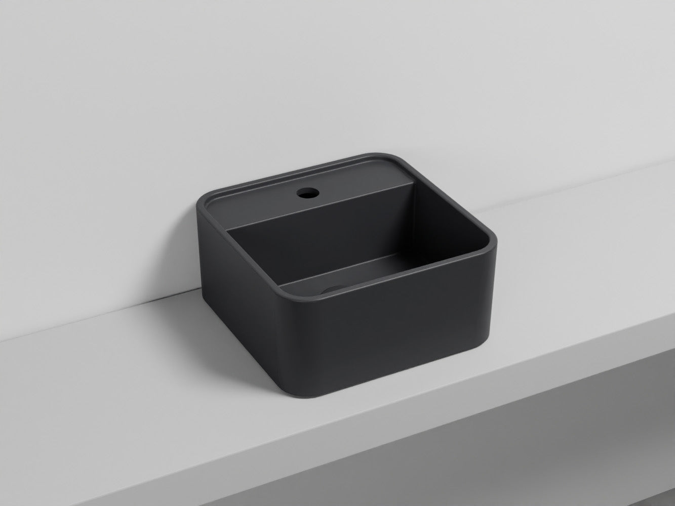 # LAVABO LES PETITES QUADRATO MONOFORO 35 - CIELO lavandino per bagno da appoggio
