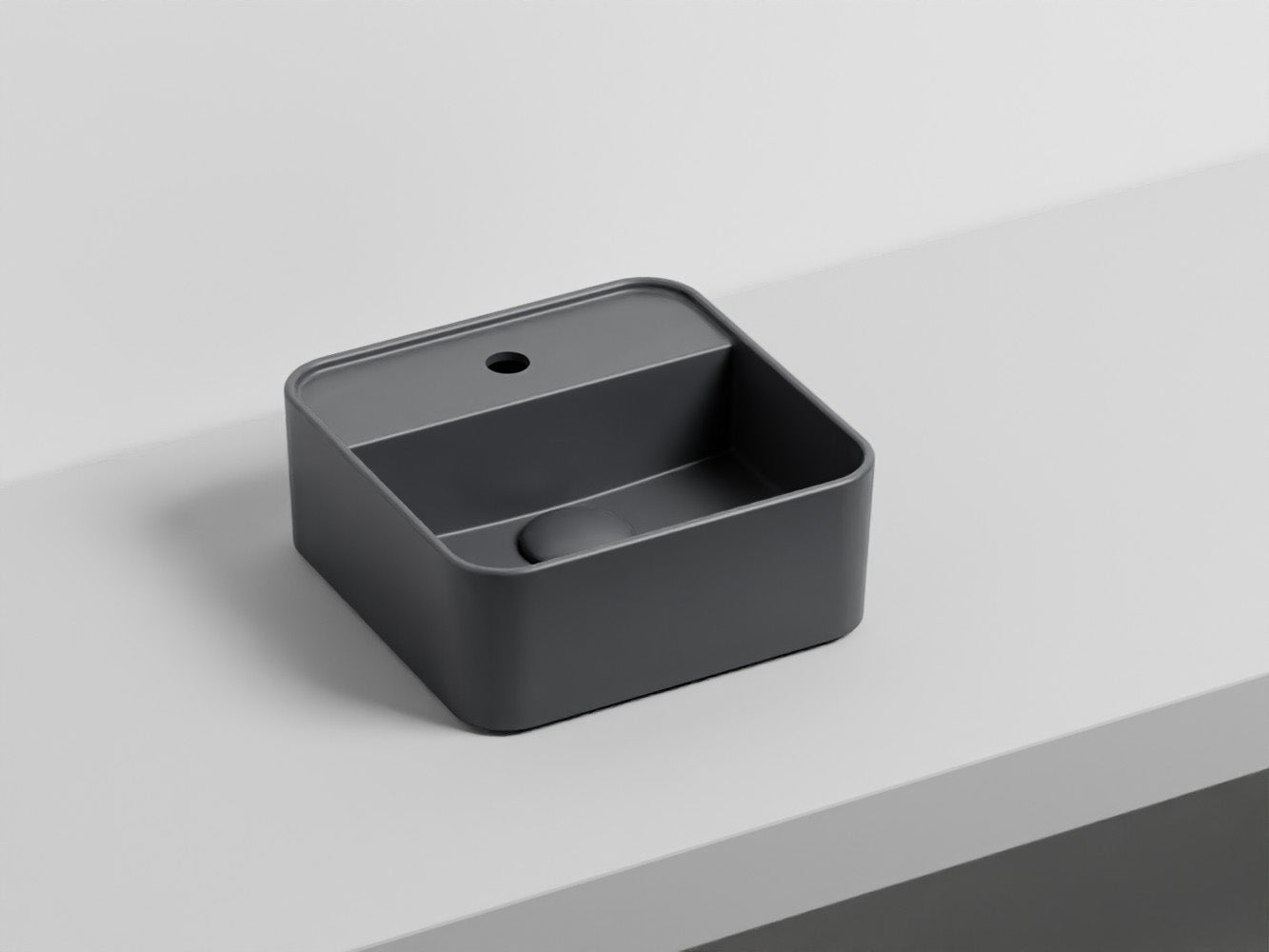 # LAVABO LES PETITES QUADRATO MONOFORO 28 - CIELO lavandino bagno da appoggio compatto