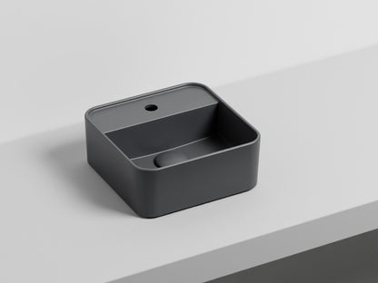 # LAVABO LES PETITES QUADRATO MONOFORO 28 - CIELO lavandino bagno da appoggio compatto