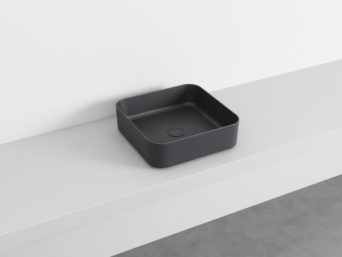 # LAVABO QUADRATO da APPOGGIO SHUI COMFORT - CIELO lavandino per bagno in ceramica