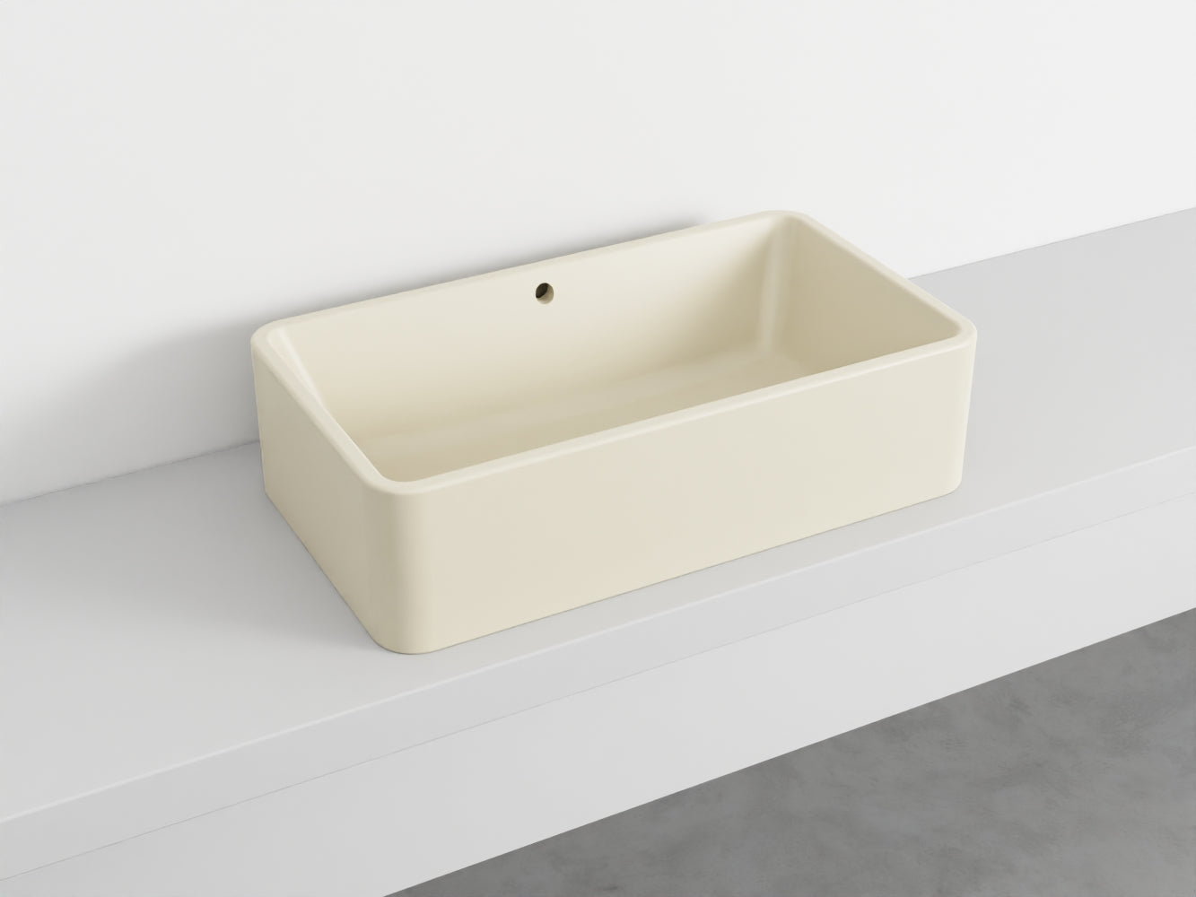 # LAVABO RETTANGOLARE da APPOGGIO 75x20H SHUI COMFORT - CIELO lavandino in ceramica per bagno