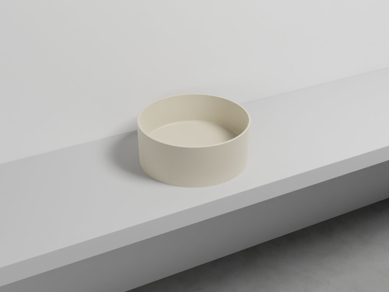 # LAVABO TONDO DA APPOGGIO THEO - CIELO in ceramica di alta qualità made in Italy per il tuo bagno