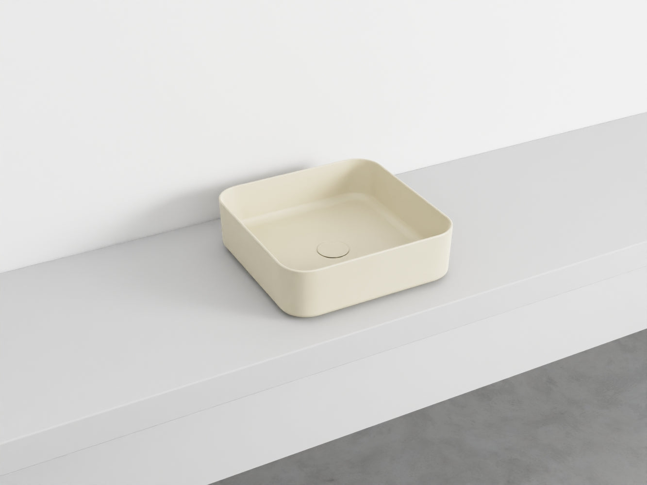 # LAVABO QUADRATO da APPOGGIO SHUI COMFORT - CIELO lavandino per bagno in ceramica