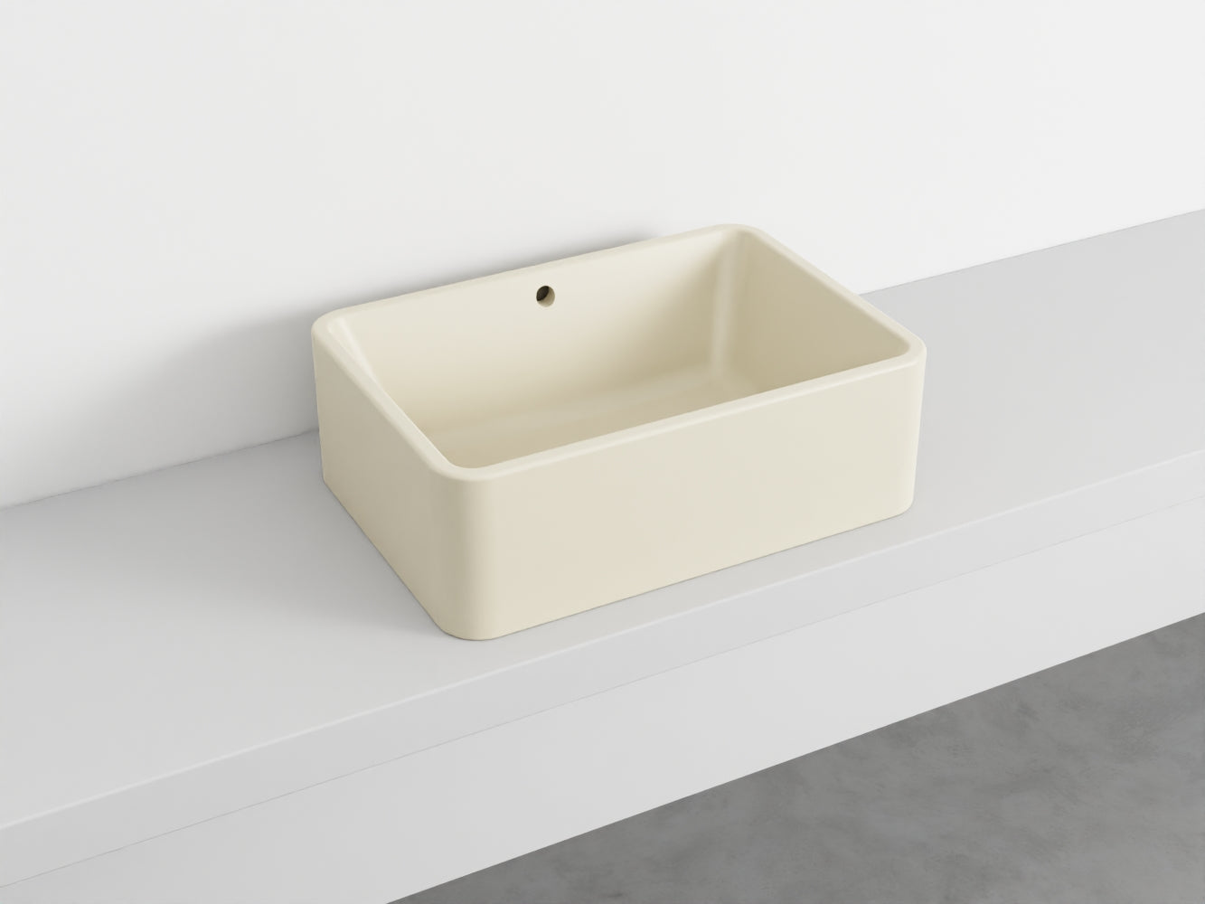 # LAVABO RETTANGOLARE da APPOGGIO 60x20H SHUI COMFORT - CIELO lavandino in ceramica per bagno