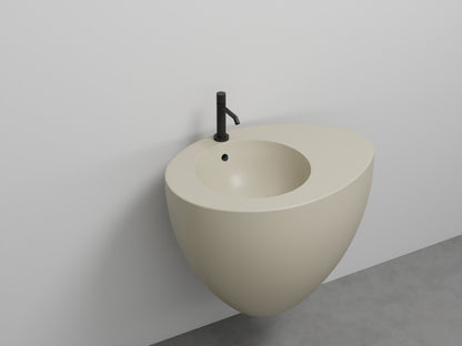 # LAVABO SOSPESO CON TROPPOPIENO LE GIARE 70Cm - CIELO sanitari per bagno in ceramica di alta qualità Made in Italy