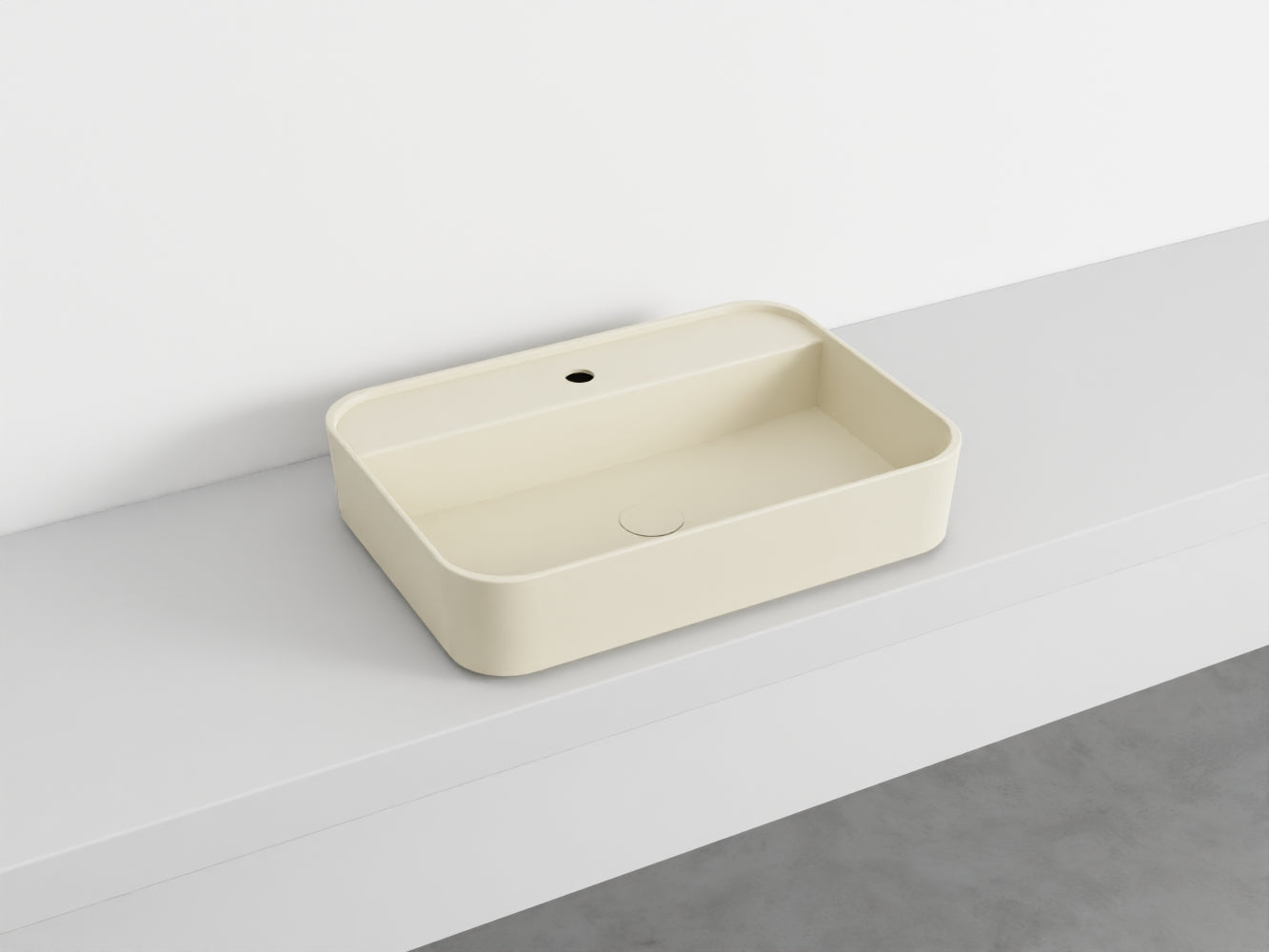 # LAVABO RETTANGOLARE da APPOGGIO MONOFORO SHUI COMFORT - CIELO lavandino sanitari in ceramica per bagno