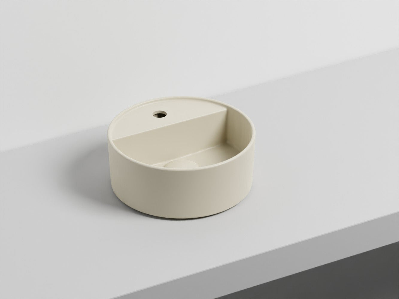 # LAVABO LES PETITES TONDO MONOFORO 28 - CIELO lavandino compatto dalla forma perfettamente tonda