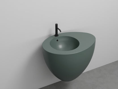 # LAVABO SOSPESO CON TROPPOPIENO LE GIARE 70Cm - CIELO sanitari per bagno in ceramica di alta qualità Made in Italy