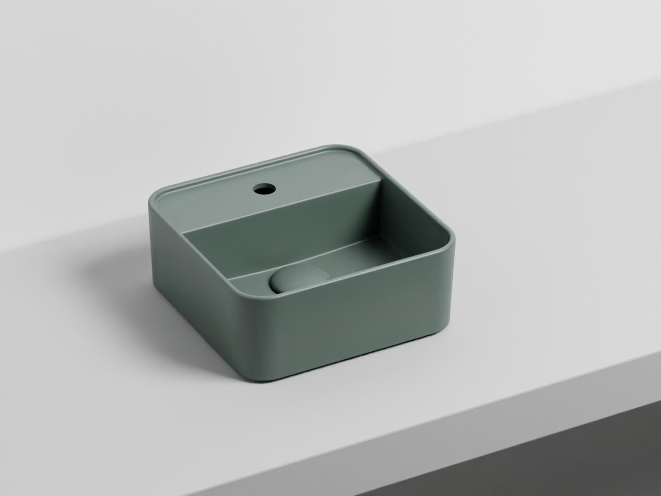# LAVABO LES PETITES QUADRATO MONOFORO 28 - CIELO lavandino bagno da appoggio compatto
