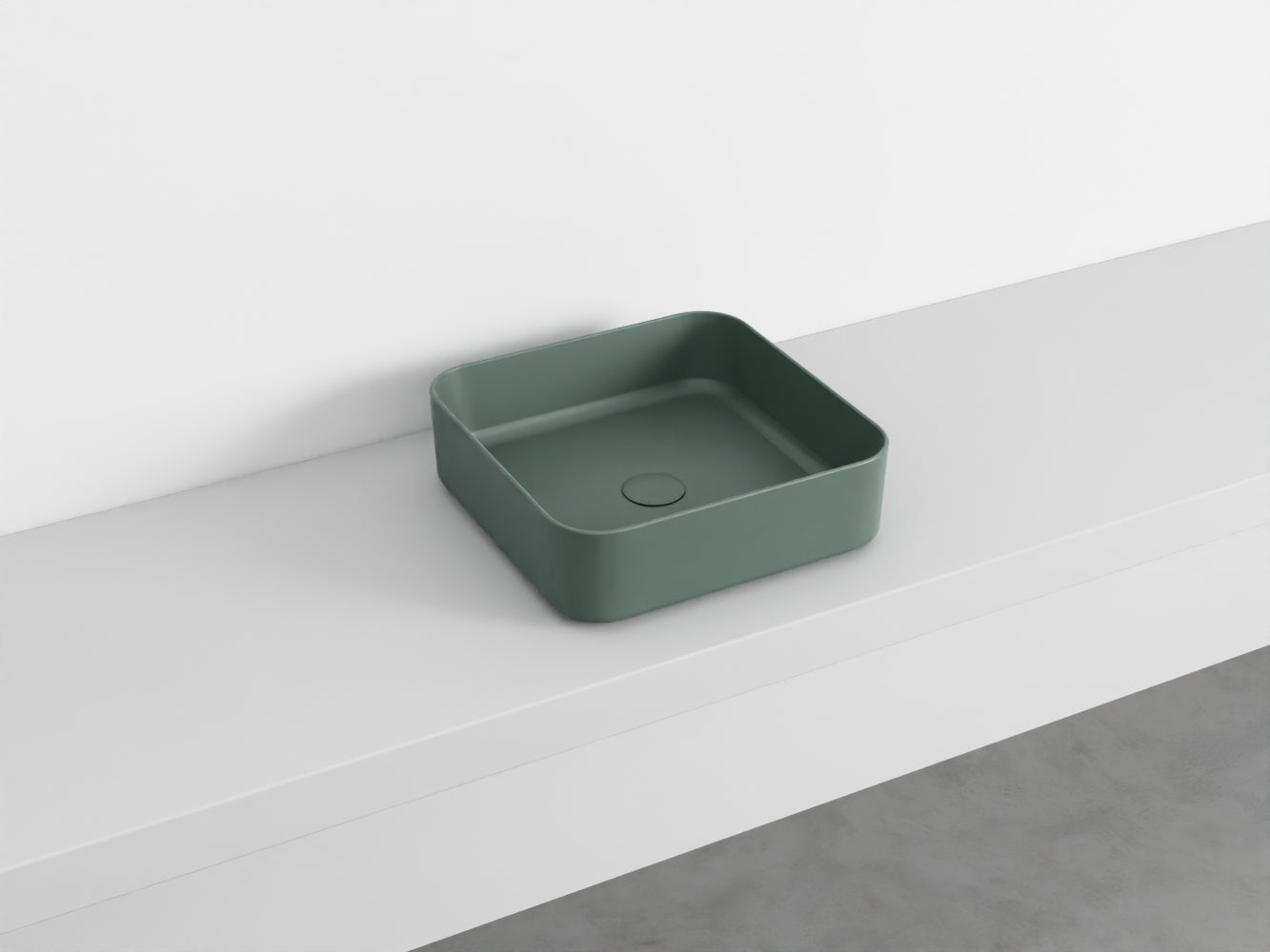 # LAVABO QUADRATO da APPOGGIO SHUI COMFORT - CIELO lavandino per bagno in ceramica