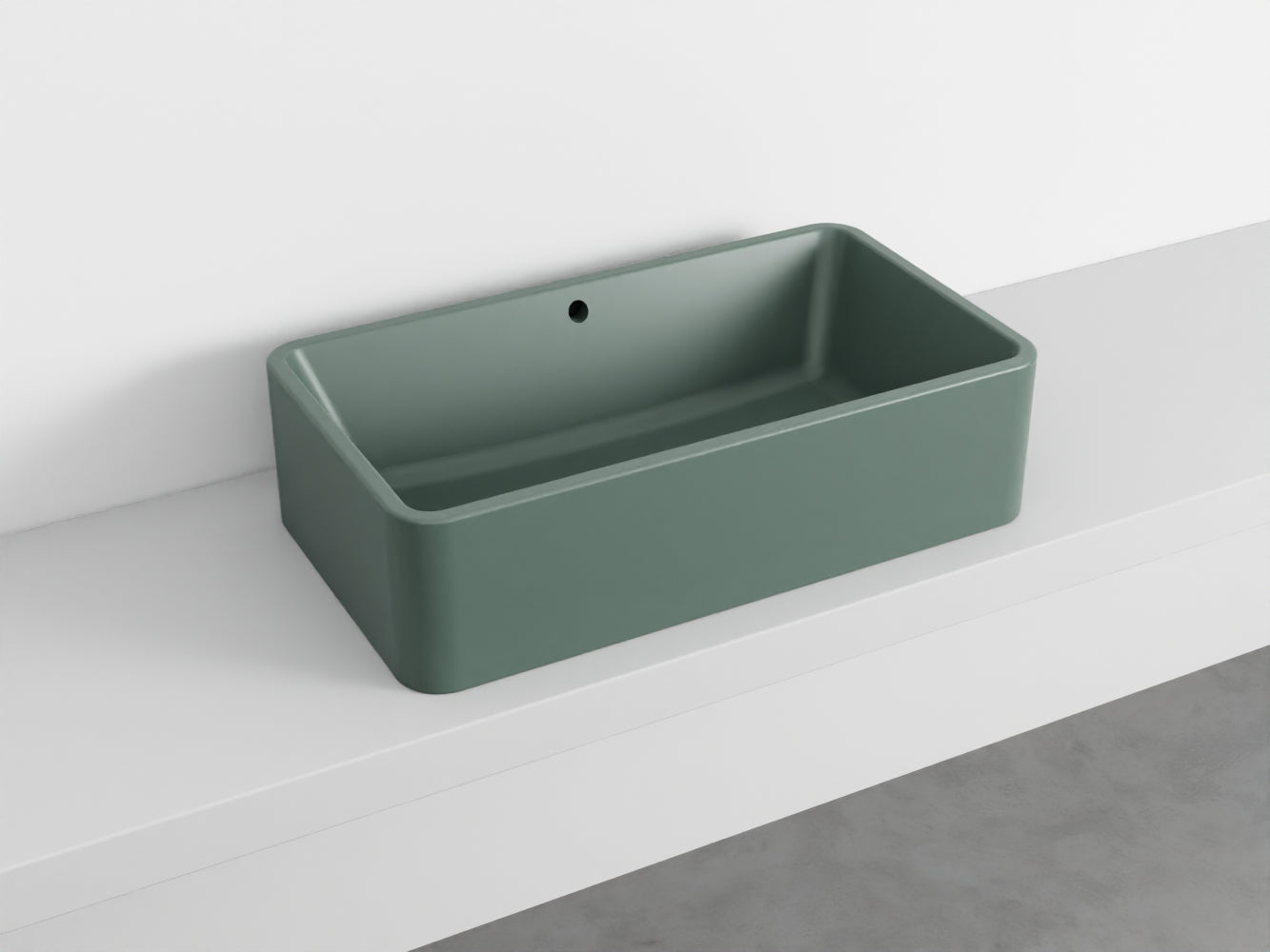 # LAVABO RETTANGOLARE da APPOGGIO 75x20H SHUI COMFORT - CIELO lavandino in ceramica per bagno