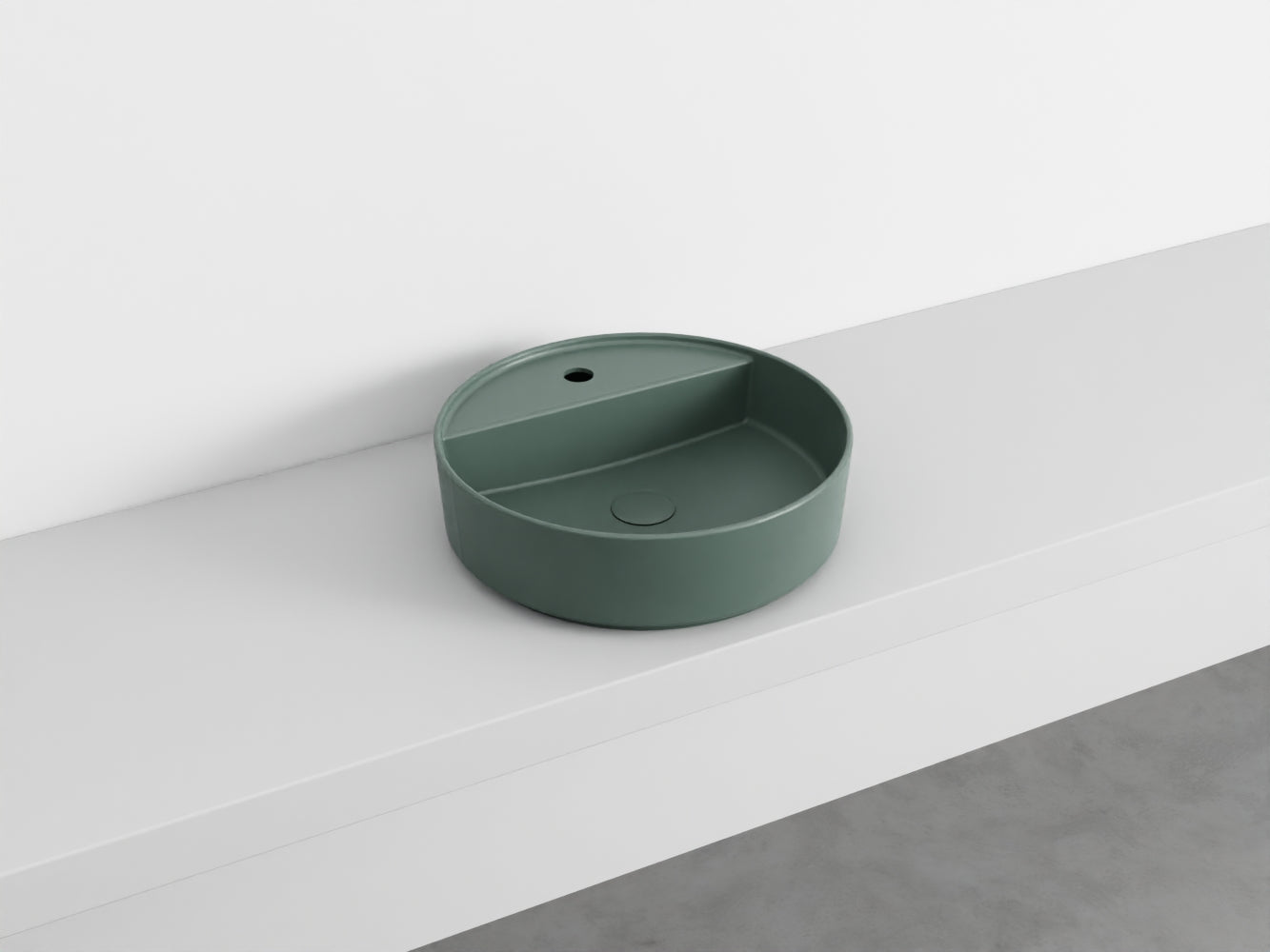 # LAVABO TONDO MONOFORO da APPOGGIO SHUI COMFORT - CIELO lavandino in ceramica per bagno