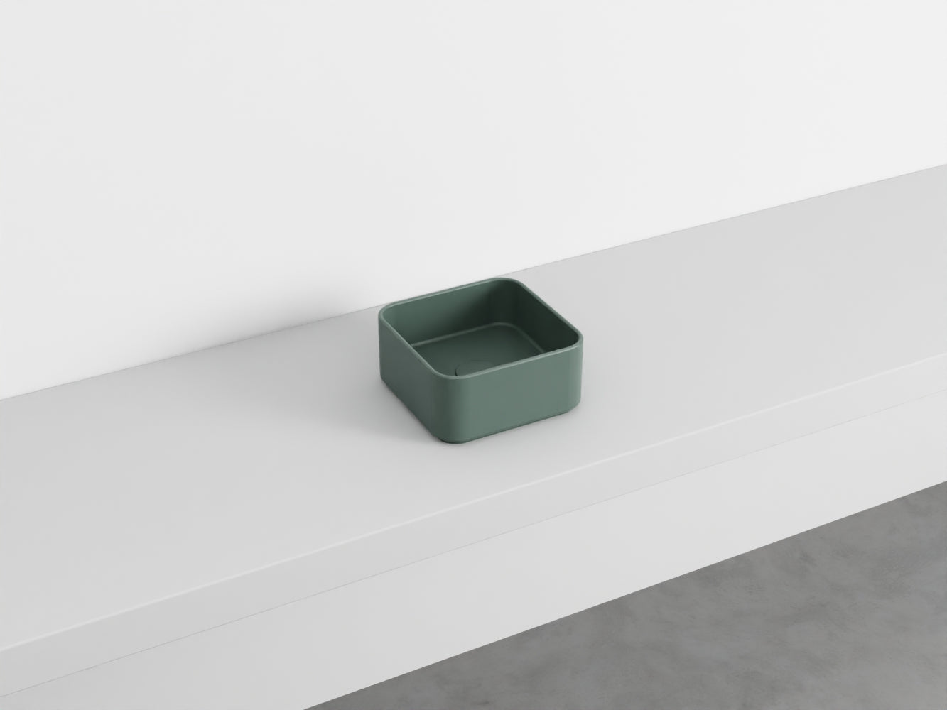 # LAVABO QUADRATO da APPOGGIO MINIMO - CIELO lavandino in ceramica per bagno