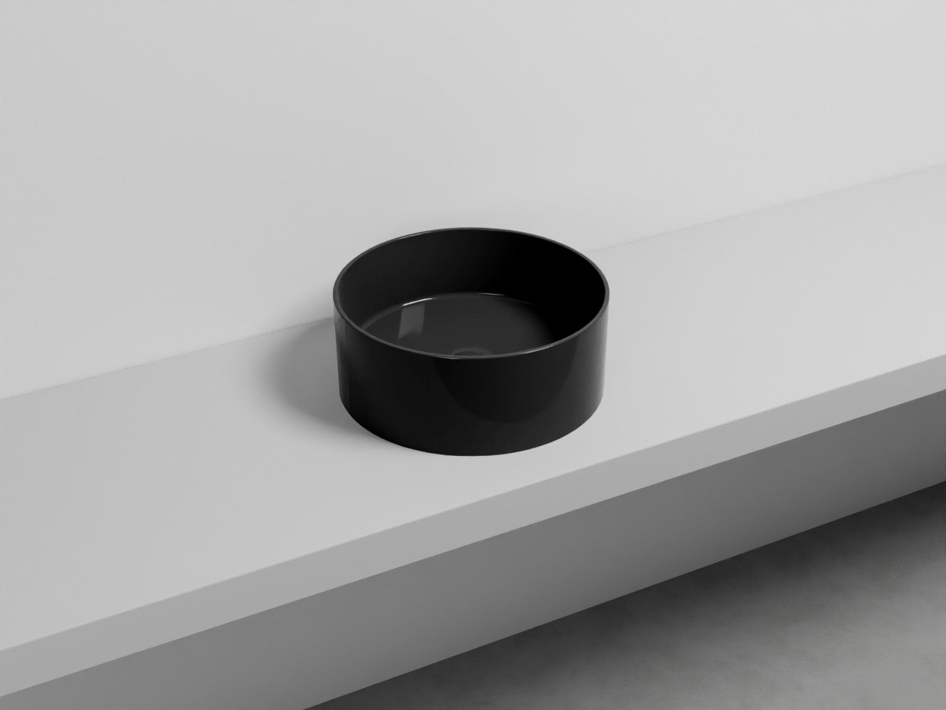 # LAVABO TONDO DA APPOGGIO THEO - CIELO in ceramica di alta qualità made in Italy per il tuo bagno