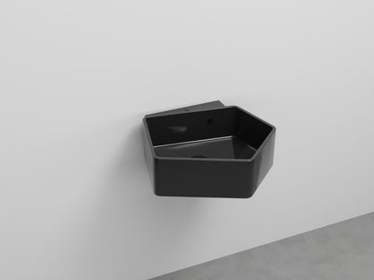 # LAVABO SOSPESO KANTO con TROPPOPIENO da 50cm - CIELO in ceramica compatto ed elegante per bagni moderni Made in Italy