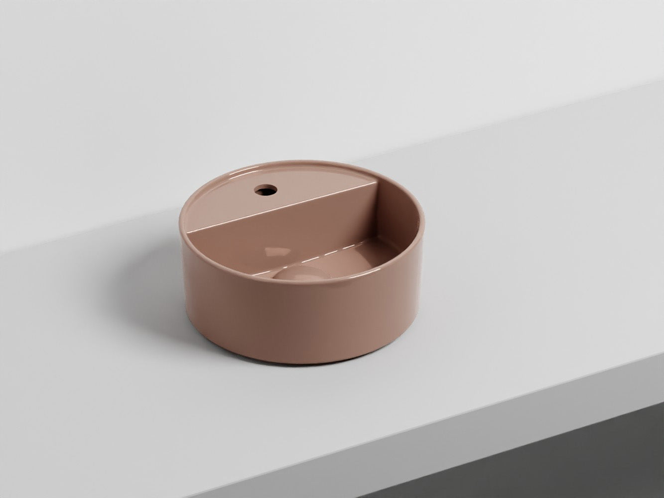 # LAVABO LES PETITES TONDO MONOFORO 28 - CIELO lavandino compatto dalla forma perfettamente tonda