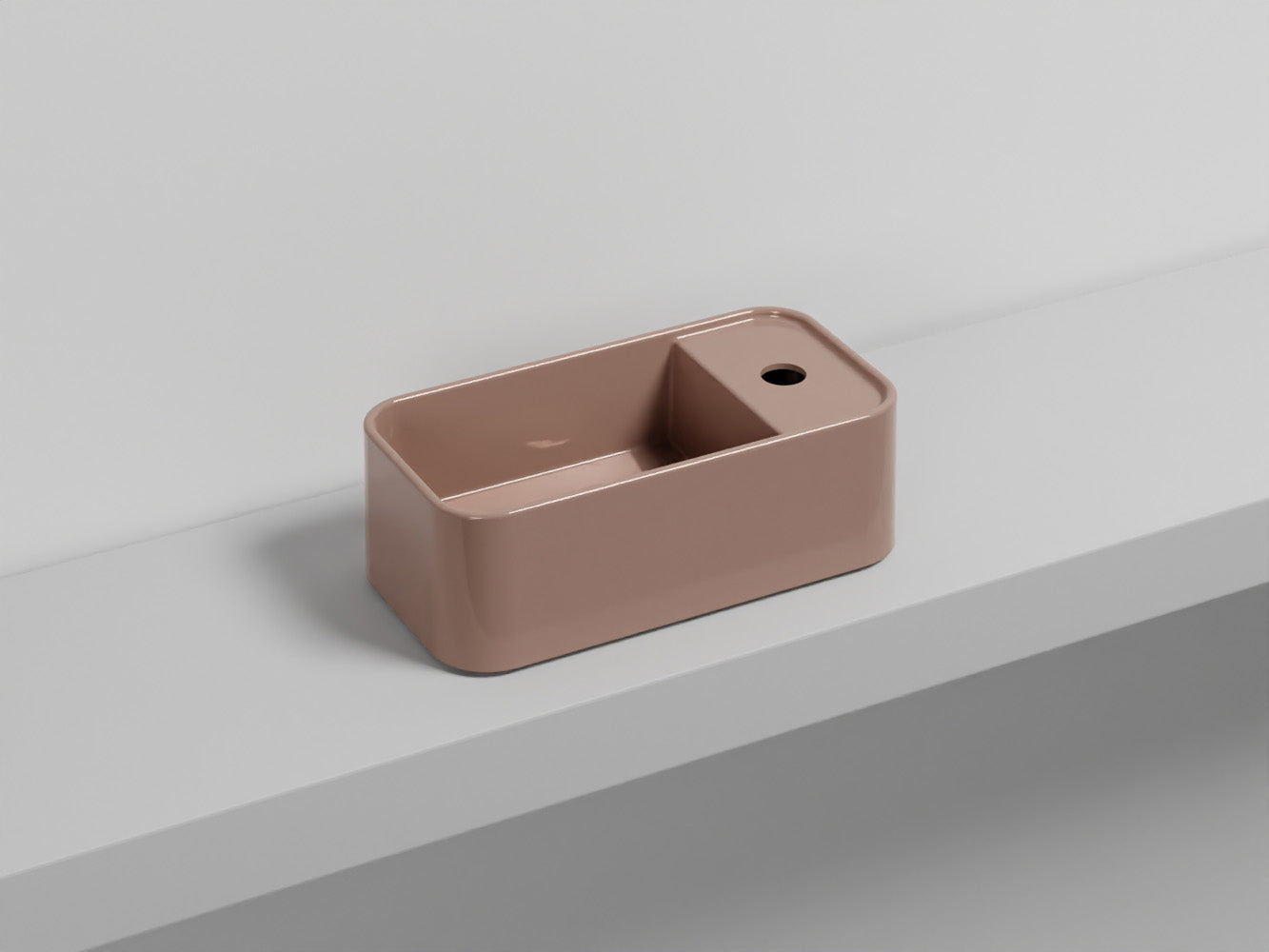 # LES PETITES RETTANGOLARE MONOFORO - CIELO lavandino compatto per bagno stretto