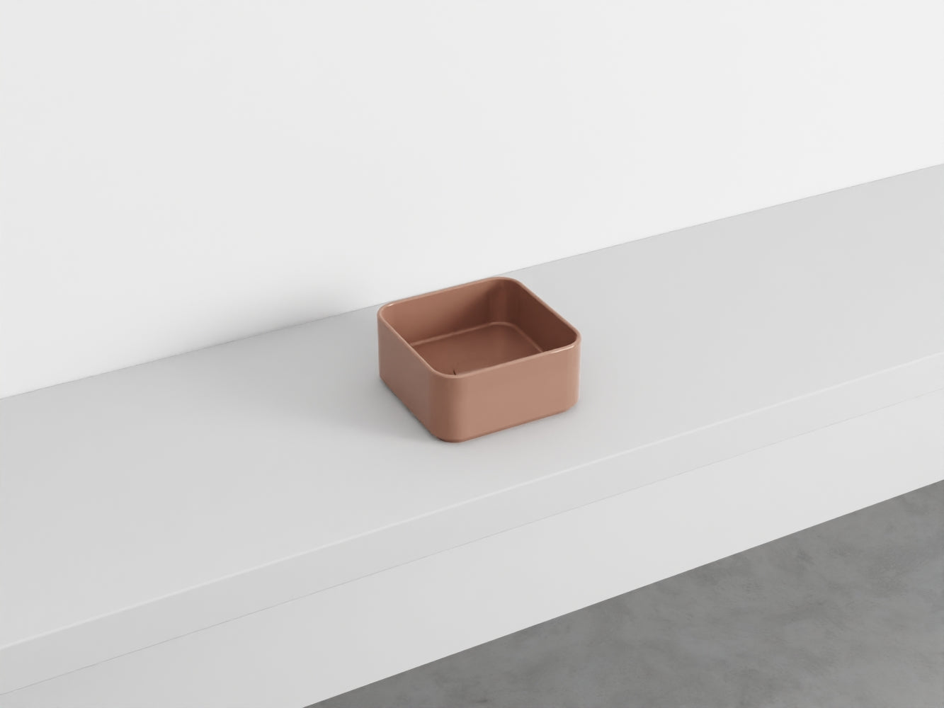 # LAVABO QUADRATO da APPOGGIO MINIMO - CIELO lavandino in ceramica per bagno