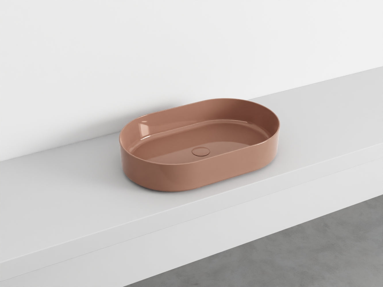 # LAVABO OVALE da APPOGGIO SHUI COMFORT - CIELO lavandino in ceramica per bagno